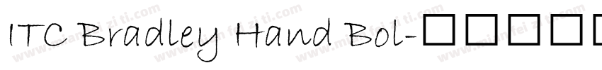 ITC Bradley Hand Bol字体转换